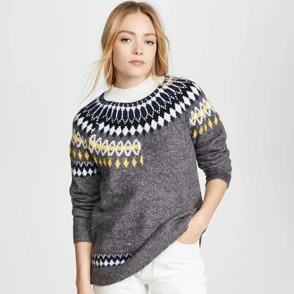 DNA Fair Isle Sweater Gray Shopbop Women’s Size Large